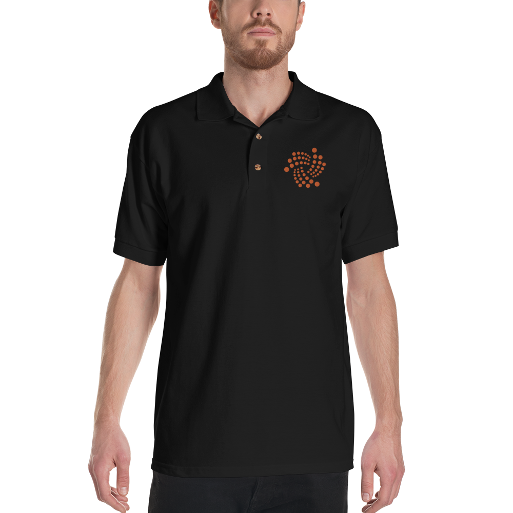 Iota floating - Men's Embroidered Polo Shirt TCP1607 White / S Official Crypto  Merch