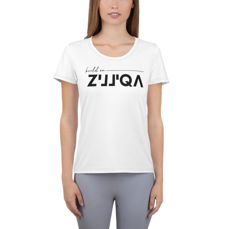 Build on Zilliqa – Women's Athletic T-shirt TCP1607 S / White Official Crypto  Merch