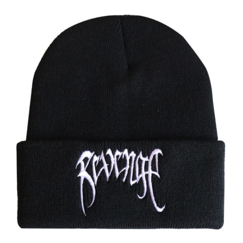 0 Embroidery xxxtentacion Revenge The Rapper Knitted Hat Hip Hop Winter Skullies Beanie Hip hop Warm Women - Crypto Store